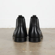 Handmade Men's Full Grain Leather Wingtip Chelsea Boots - back-view