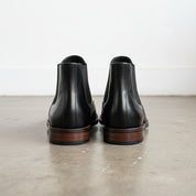 Handmade Men's Full Grain Leather Wingtip Chelsea Boots - back-view