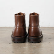 Handmade Men's Full Grain Leather Work Boots - back-view