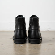 Handmade Men's Full Grain Premium Leather Lace-Up Boots - back-view