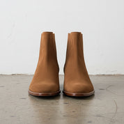 Handmade Men's Full Grain Suede Chelsea Boots - front-view