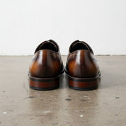 Handmade Men's Full Grain Wholecut Leather Casual Dress Shoes - back-view