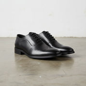 Handmade Men's Genuine Leather Formal Dress Shoes - angle-view-showing-depth