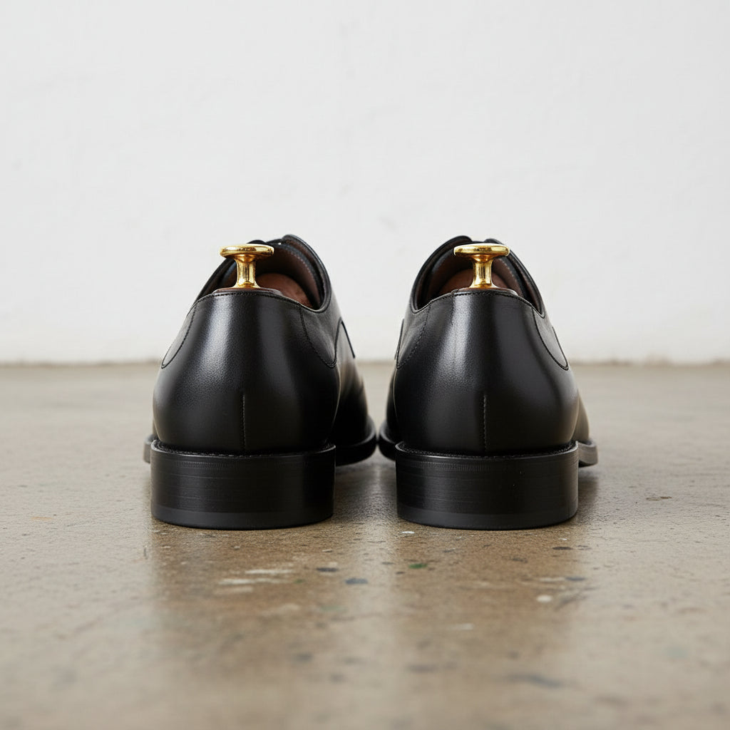 Handmade Men's Genuine Leather Formal Dress Shoes - back-view