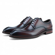 Handmade Men's Genuine Leather Formal Oxfords - angle-view-showing-depth