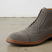 Handmade Mens gray Suede Dress Boots, Men gray chukka Boots, Men Ankle Boot - detail-view-showing-texture