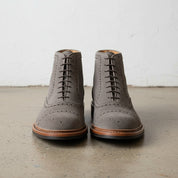 Handmade Mens gray Suede Dress Boots, Men gray chukka Boots, Men Ankle Boot - front-view