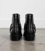 Handmade Mens leather ankle boots, Men fashion zipper boots - back-view