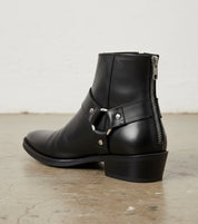 Handmade Mens leather ankle boots, Men fashion zipper boots - detail-view-showing-texture