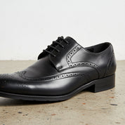 Handmade Men's Leather Brogue Dress Shoes - detail-view-showing-texture