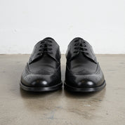 Handmade Men's Leather Brogue Dress Shoes - front-view