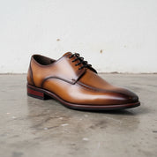 Handmade Men's Leather Cap-Toe Oxfords - detail-view-showing-texture