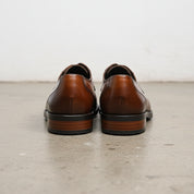 Handmade Men's Leather Derby Shoes - back-view