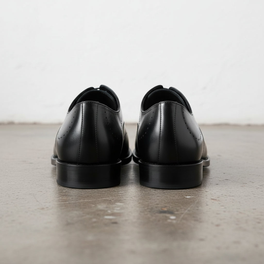 Handmade Men's Leather Dress Shoes - back-view