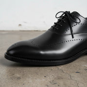 Handmade Men's Leather Dress Shoes - detail-view-showing-texture