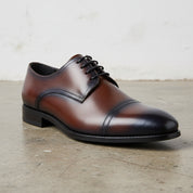 Handmade Men's Leather Full Grain Oxford Dress Shoes - detail-view-showing-texture