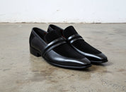 Handmade Mens Leather Shoes, Men Formal Slip On Leather Moccasin Dress Shoe