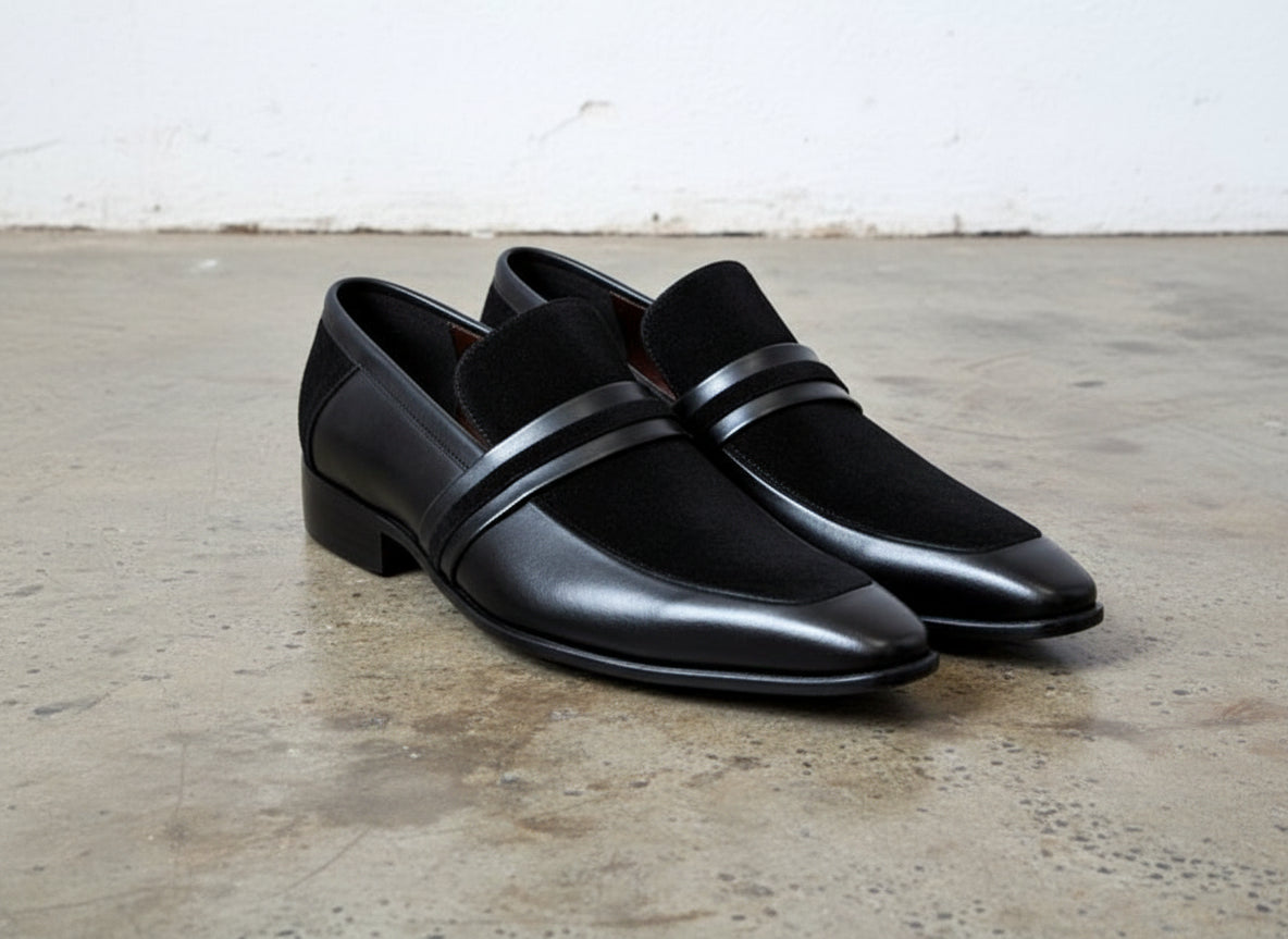 Handmade Mens Leather Shoes, Men Formal Slip on Leather Moccasin Dress Shoe Rebels Market Handmade Mens Leather Shoes, Men Formal Slip on Leather Moccasin Dress Shoe Rebels Market