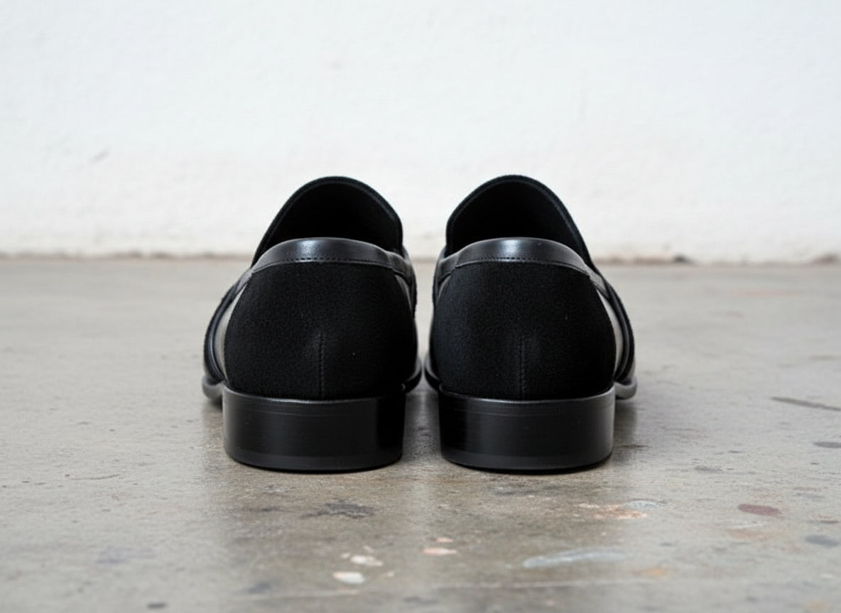 Handmade Mens Leather Shoes, Men Formal Slip On Leather Moccasin Dress Shoe