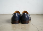 Handmade Mens Leather Shoes, Men Spectator shoes, Real Leather Loafer - back-view