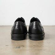 Handmade Men's Leather Wingtip Brogues - back-view