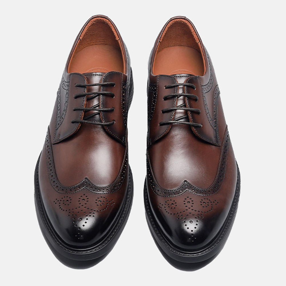 Handmade Men's Leather Wingtip Oxfords Dress Shoes – Rebels Market