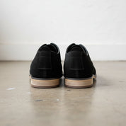 Handmade Men's Leather Wingtip Oxfords Shoes - back-view