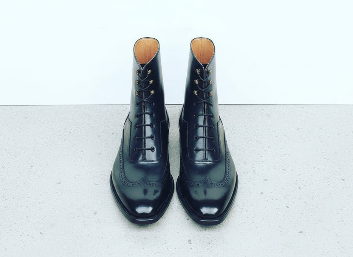 navy blue dress boots Allen Edmonds Park Avenue Cap Toe Oxford Dress Boot Navy (6891)