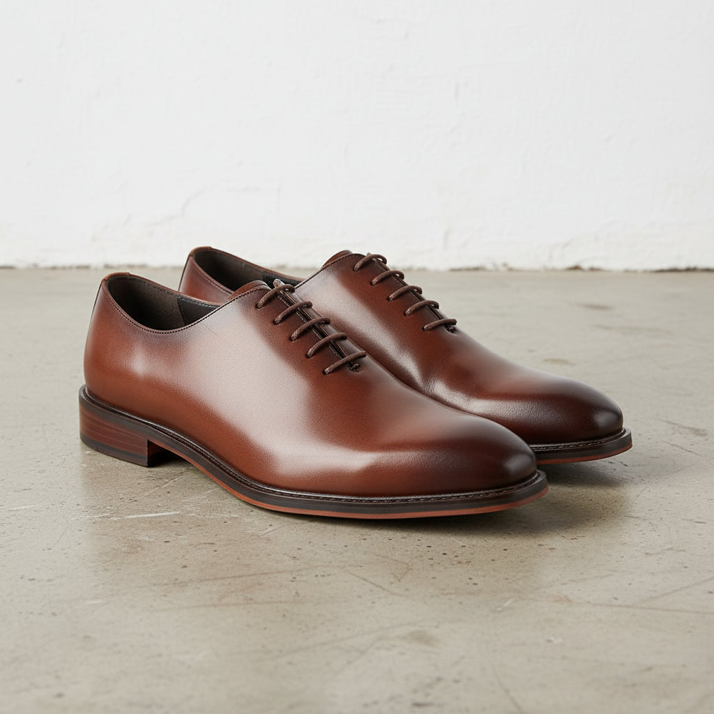 Handmade Men's Oxford Dress Shoes - 3-4-right-view