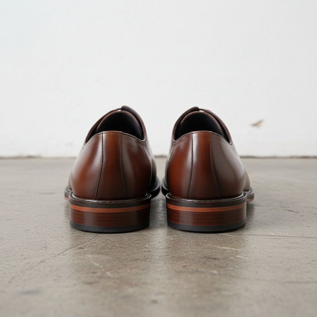 Handmade Men's Oxford Dress Shoes - back-view