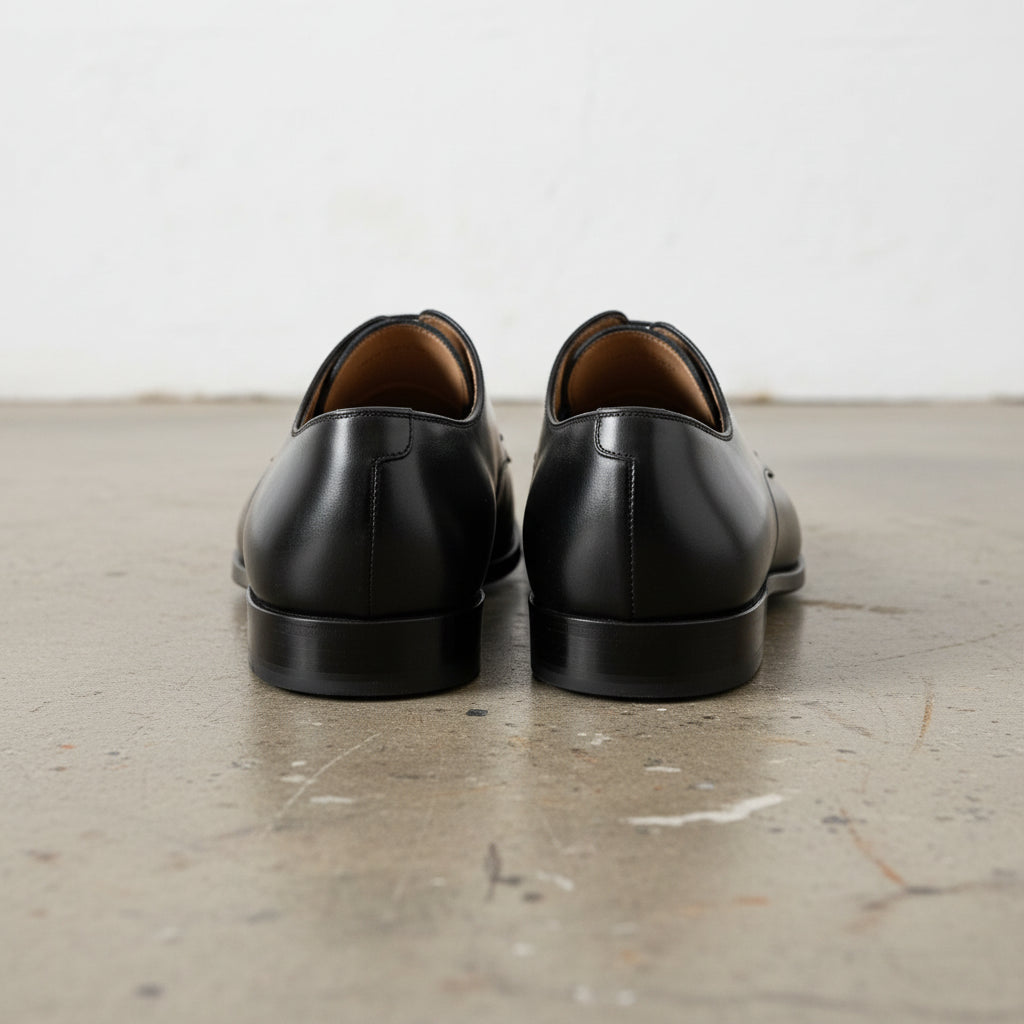 Handmade Mens oxfords leather dress shoes, Tuxedo shoes for mengift for him - back-view