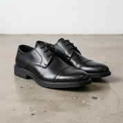 Handmade Men's Patent Leather Dress Shoes - angle-view-showing-depth