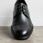 Handmade Men's Patent Leather Dress Shoes - detail-view-showing-texture