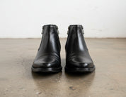 Handmade Mens Pointed Toe Boots, Men Black Zipper Ankle Boot, Fashion - front-view