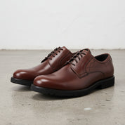 Handmade Men's Premium Leather Oxford Dress Shoes - angle-view-showing-depth