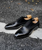 Handmade Mens suede and leather shoes Men leather Oxford shoes, Men shoes - angle-view-showing-depth