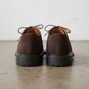 Handmade Men's Suede Brogue Dress Shoes - back-view