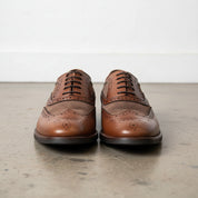Handmade Men's Suede Wingtip Oxfords Shoes - front-view