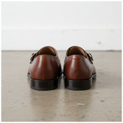 Handmade Mens wear brown monk shoes , Men fashion dress shoes buckle shoes - back-view