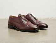 Handmade Mens wear brown oxford shoes, Mens fashion dress shoes, brown shoe - angle-view-showing-depth