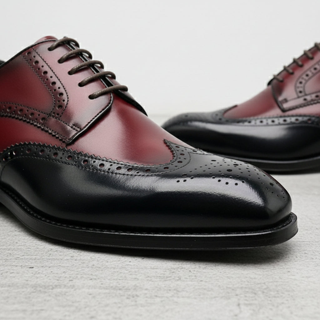 burgundy and black dress shoes Burgundy Oxford Dress Shoes for Men. HolloMen