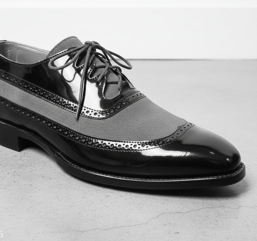 Men's dress Shoe For Men Perfect for Wedding Wing Tip Two-Tone main image 0