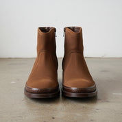 Handmade Plain-Toe Ankle Zipper Suede Men’s Casual Boots - front-view