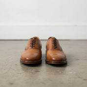 Handmade Tan brogue oxford shoes, Men brown dress shoes, Shoes for men - front-view