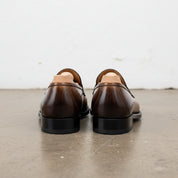 Handmade Tan brown Leather Men's shoes, Leather moccasins Loafer shoes - back-view