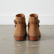 Handmade Tan brown Suede Jodhpurs boots for men, Men suede leather boots - back-view