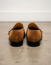 Handmade Tan brown suede monk shoes, Mens suede dress shoes, Shoes for men - back-view