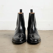 Handmade Unisex Patent Leather High Ankle Boots - front-view