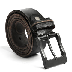 Men's Black Leather Belt — Elbridge