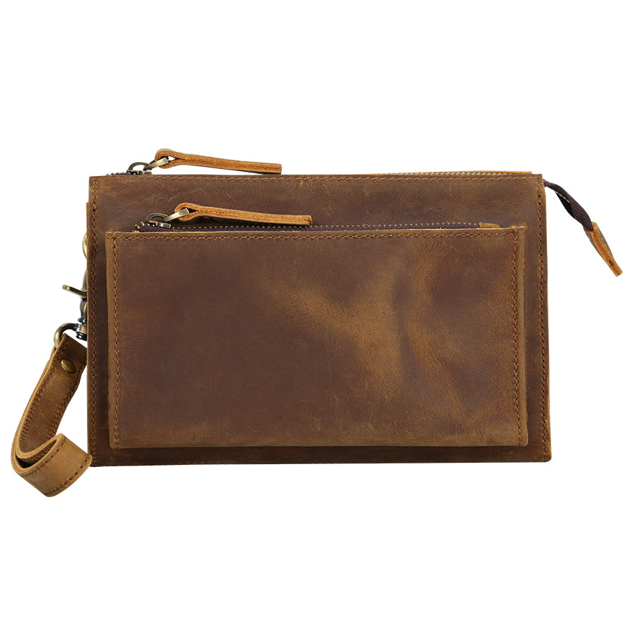 Handmade Vintage Slim Waterproof Genuine Leather Unisex Wallet